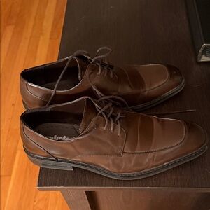 Men's Kenneth Cole Unlisted Dark Brown Leather Dress Shoes 10.5M